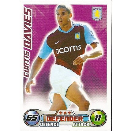 Topps Match Attax 2008/09 Cards: Aston Villa - Defender, Davies (Curtis)