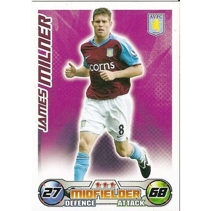 Topps Match Attax 2008/09 Cards: Aston Villa - Midfielder, Milner