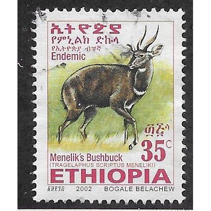 ETH 2002 35c 'MENELIKS BUSHBUCK' FINE USED (EBID70-276)