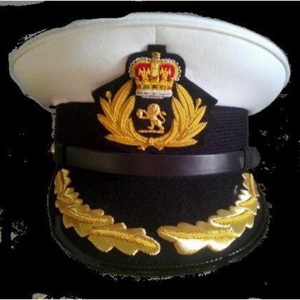 ROYAL QUEEN MARY 2 SHIP CUNARD CAPTAIN WHITE NEW HAT ALL SIZES - CP MADE