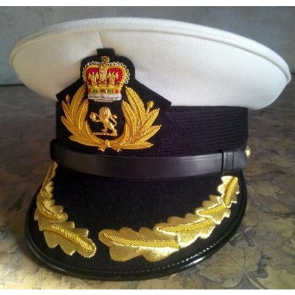 ROYAL QUEEN MARY 2 SHIP CUNARD CAPTAIN WHITE NEW HAT ALL SIZES - CP MADE