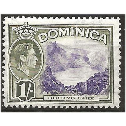 Dominica 1938 SG106 1/- Violet & Olive-Green Mounted Mint . .. .