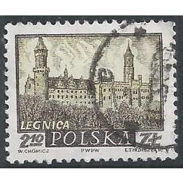 Mi 1214: 2 Zl. 10 brown-black/matt yellow Historic Cities: Piast Castle, Legnica