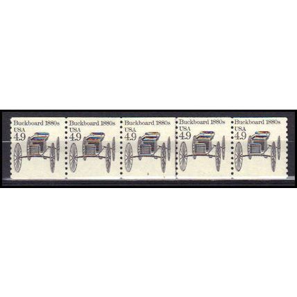 2124 4.9c Buckboard Fine MNH Dry Gum PNC 3/5 X0237