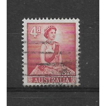 Australia.SG313 4d Queen Elizabeth II (Carmine-Lake).Fine Used.Jan22c