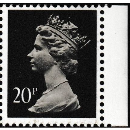 Machin SG X916 - 20p brownish black - 2 bands - MNH ex DX11