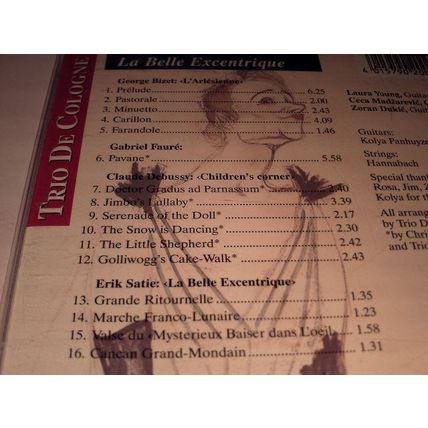 TRIO DE COLOGNE - LA BELLE EXCENTRIQUE - CD ALBUM1993- 1DISC