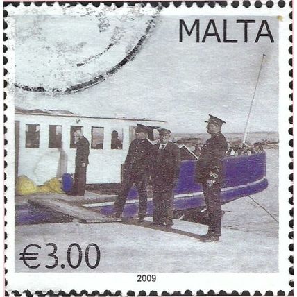 MALTA, Mail boat to Gozo, grey 2009, 3