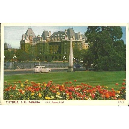 VICTORIA BC Empress Hotel Postcard (Coast Publishing V.T.6)