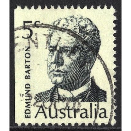 AUSTRALIA 1969: PRIME MINISTERS - 5c EDMUND BARTON USED (G8)
