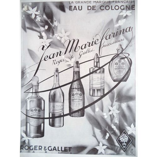 1930s Art Deco Print Advertisement Roger & Gallet Perfume Beauty Ad Poster Orig