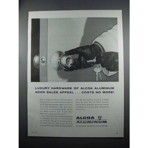 1954 Alcoa Aluminum Ad - Luxury Hardware