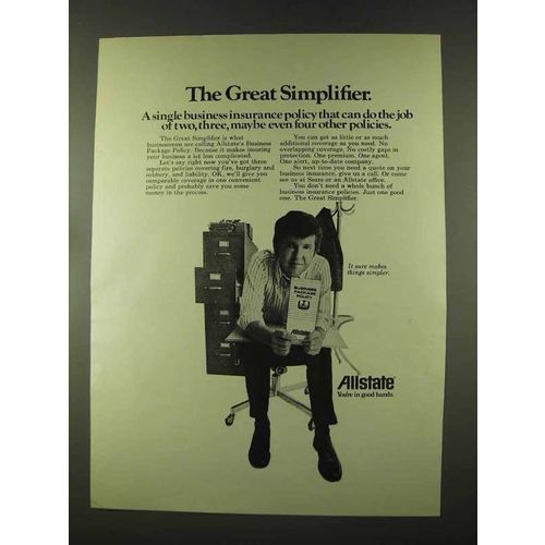 1973 Allstate Insurance Ad - Great Simplifier