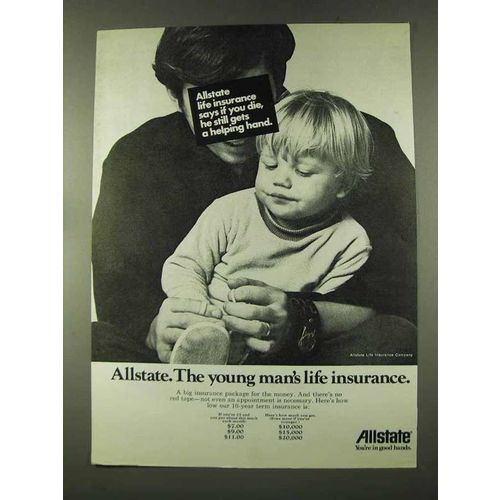 1973 Allstate Insurance Ad - He Gets Helping Hand