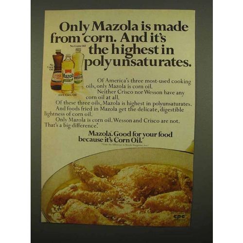 1975 Mazola Corn Oil Ad - Highest in Polyunsaturates