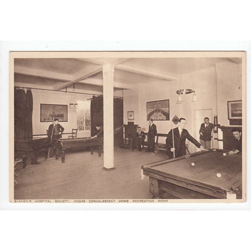 Billiards Seamen's Hospital Angas Convalescent Home Cudham Postcard Kent