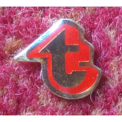 Pin Badge, Metal & Enamel: "t" Logo