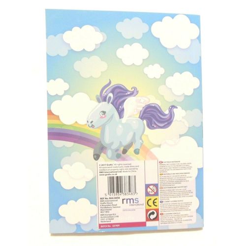 Blue Pony Rainbow Journal Notebook Blue A5 140 Pages