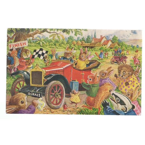 THE "OLD CROCKS" RACE by Racey Helps unused postcard by Medici Society vgc