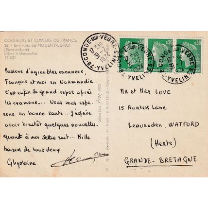 Nogent Le Roi L'Eure France Postcard posted 1974 VGC