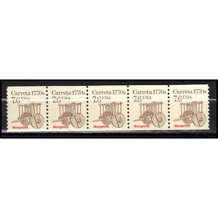 2255 7.6c Carreta Fine MNH Dry Gum PNC 1/5 X2947