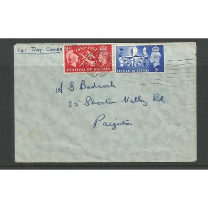 Great Britain 1951 Festival of Britain First Day Cover SG 513/4