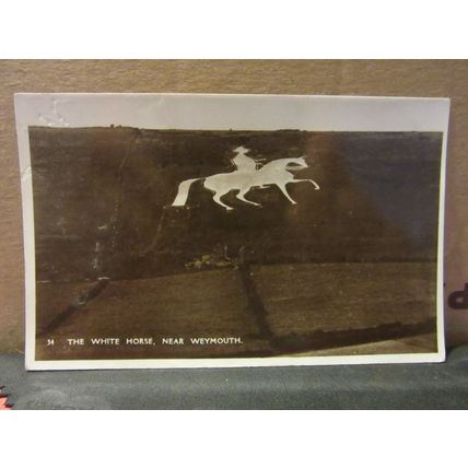 THE WHITE HORSE, OSMINGTON, WEYMOUTH, DORSET. unused vintage postcard =
