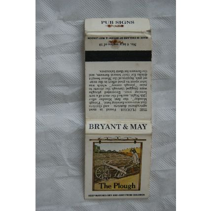 old Matchbook Cover - Pub Signs - The Plough