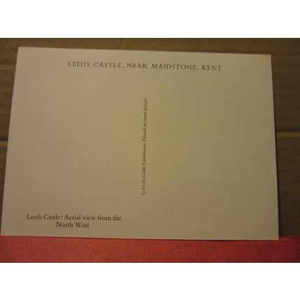 aerial view, LEEDS CASTLE, MAIDSTONE, KENT unused vintage postcard (a) =