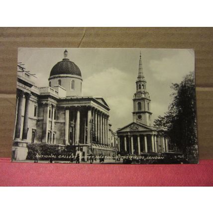 THE NATIONAL GALLERY, LONDON, used vintage postcard 1965 postmark /