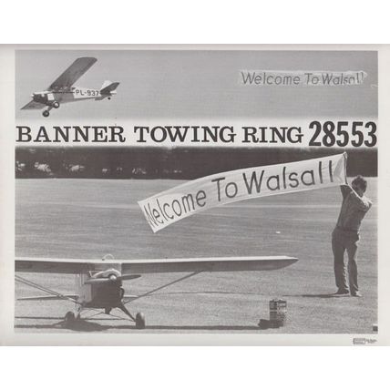 Walsall West Midlands Banner Towing Ring 1980s Toy Plane Gliders Press Photo