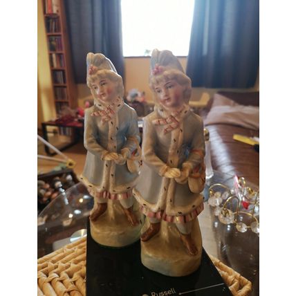 Pair Of Matching Female Period Figures