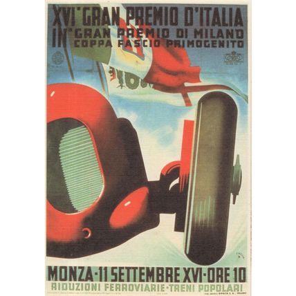 XVI Gran Premio Italian Old Motor Race Grand Prix Italy Poster Postcard