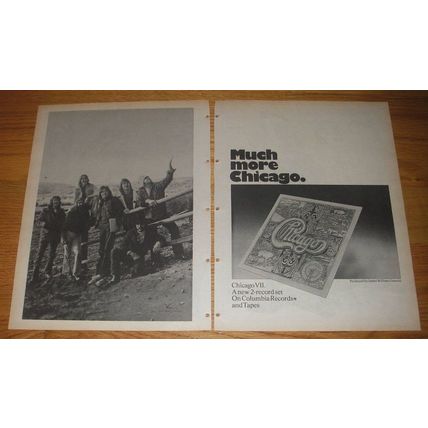 1974 Chicago VII Album Advertisement - Much More Chicago