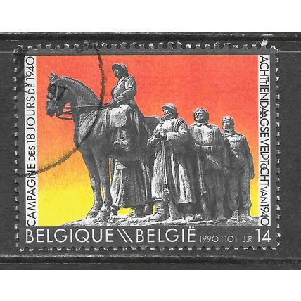 BELGIUM BELGIE BELGIQUE 1990 campaign 18 jours 1940 soldiers airman pilot horse
