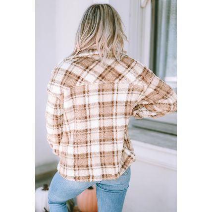 Rose U Neck Textured Long Sleeve Top