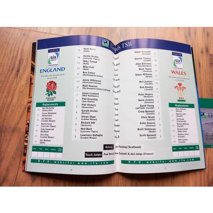 2000 England vs Wales Six Nations Programme & Ticket, Twickenham, Rugby Union