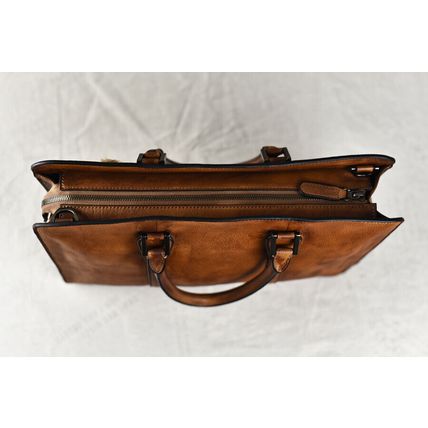 Nouveau sac à main homme cuir tanné végétal rétro Horizontal