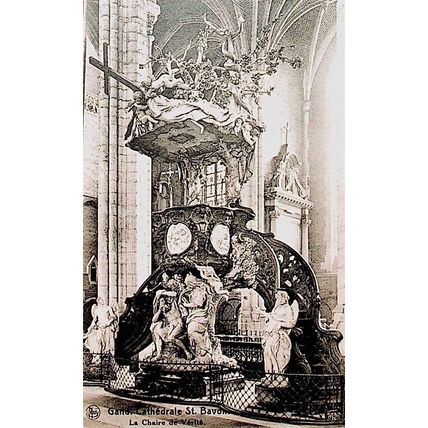 GAND (GENT), CHAIR OF TRUTH, ST BAVON CATHEDRAL, BELGIUM, Postcard
