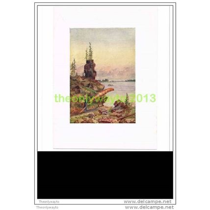PORTAGE ON SURPRISE LAKE, Book Illustration, 1907
