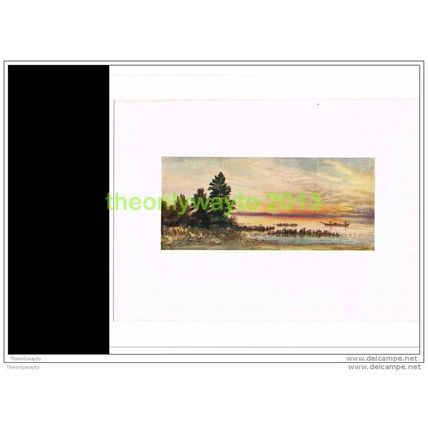 SUNSET ON LAKE SUPERIOR, Book Illustration, 1907