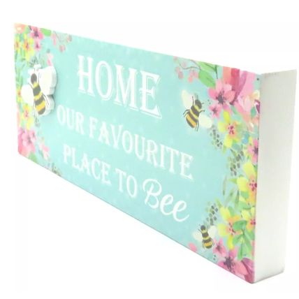 Home Our Favourite Place to Be Floral with Bee Detail Freestanding Ornament