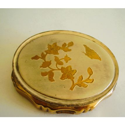Kigu Working Musical Powder Compact 1963 Concerto 77 Series Butterfly & Blossom
