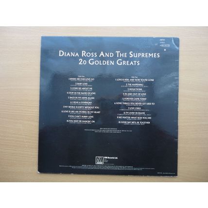 Diana Ross & The Supremes 1977 Motown Vinyl LP 20 Golden Greats