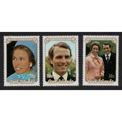 Cook Is. Princess Anne Royal Wedding 3v 1973 MNH SG#450-452