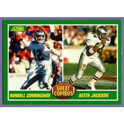 Keith Jackson Rookie & Randal Cunningham 1989 Score #281 Philadelphia Eagles