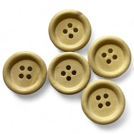 20mm Round Natural Wooden Buttons 4 Hole Sewing Knitting Coats Cardigan