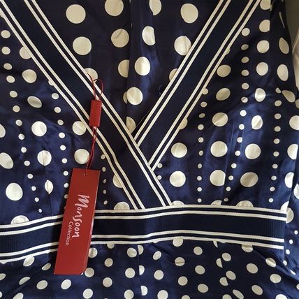 Monsoon Silk Dress Marguerite Blue White Spotted Size 8 UK