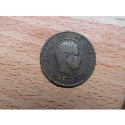 Portugal 1892 10 Reis Carlos 1 Coin
