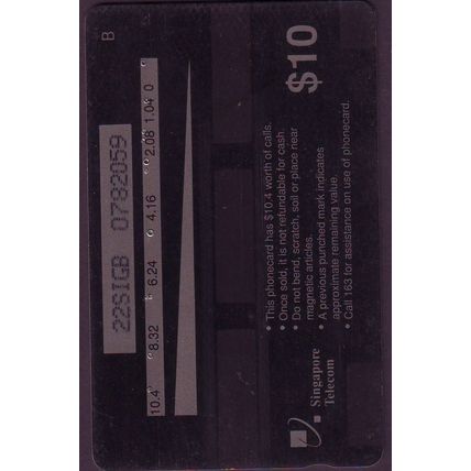 Food S'pore $10 Telephone Card (Used)